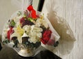 Bundle of the beautiful and packed plastic artificial flowers