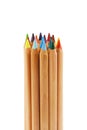 Bundle of big color pencils Royalty Free Stock Photo