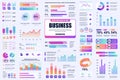 Bundle business and finance infographic UI, UX, KIT elements. Different charts, diagrams, workflow, flowchart, timeline