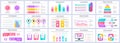 Bundle business and finance infographics presentation slides template. Different charts, diagrams, workflow, flowchart