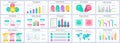 Bundle business and finance infographics presentation slides template. Different charts, diagrams, workflow, flowchart