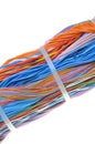 Bundle of cables with cable ties Royalty Free Stock Photo