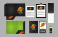 Bundle of carrot vegetables mockup elements branding Royalty Free Stock Photo