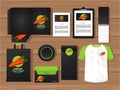 Bundle of carrot vegetables mockup elements branding Royalty Free Stock Photo
