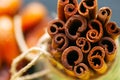 A bundle of cinnamon sticks.