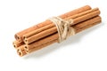 Bundle of cinnamon sticks on white Royalty Free Stock Photo