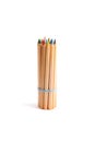 Bundle of color pencils with rubber band