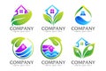 Bundle creative nature real estate logo collection