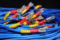 Bundle of cut thin wires with metal terminators