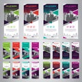 Bundle of 4 Different Color Business Roll Up. Standee Design. Banner Template. Presentation and Brochure. Vector illustration Royalty Free Stock Photo