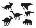 Bundle of Dinosaurs set Silhouettes Vector.zip, Dinosaurs set Silhouettes Vector