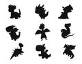 Bundle of Dinosaurs set Silhouettes Vector.zip, Dinosaurs set Silhouettes Vector