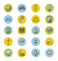 bundle of eco friendly set icons