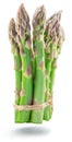 Bundle of green asparagus spears isolated on white background Royalty Free Stock Photo