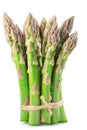Bundle of green asparagus spears isolated on white background Royalty Free Stock Photo