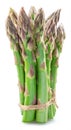 Bundle of green asparagus spears isolated on white background Royalty Free Stock Photo