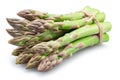 Bundle of green asparagus spears isolated on white background Royalty Free Stock Photo