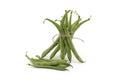 Bundle green beans bonded with jute rope