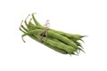 Bundle green beans bonded with jute rope