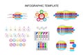 Bundle infographic elements data visualization vector design template Royalty Free Stock Photo