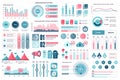 Bundle infographic elements data visualization vector design template. Can be used for steps, business processes, workflow, Royalty Free Stock Photo