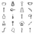 bundle of kitchenware set icons