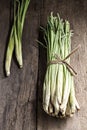 Bundle of Lemon Grass on wood background. Royalty Free Stock Photo