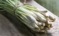 Bundle of Lemon Grass on wood table. Royalty Free Stock Photo