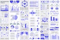 Bundle medical infographic elements data visualization