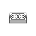 Bundle of money coin line icon, finance business Royalty Free Stock Photo