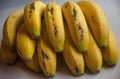 Bundle of nice yellow bananas. Royalty Free Stock Photo