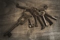 A bundle old vintage keys Royalty Free Stock Photo