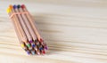 Bundle of Pencils on a Wooden Table Royalty Free Stock Photo