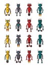 Bundle of robots technology set icons