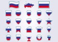 bundle of Russia icon flag symbol sign vector illustration design.