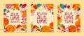 Bundle of seasonal vector autumn illustrations