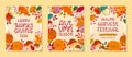 Bundle of seasonal vector autumn illustrations