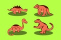 bundle set of ancient animals illustration