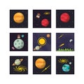 Bundle of space set icons Royalty Free Stock Photo