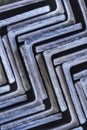 A bundle of steel angles - closeup Royalty Free Stock Photo