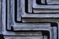 A bundle of steel angles - closeup Royalty Free Stock Photo
