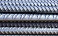 Bundle of steel reinforcement bars Royalty Free Stock Photo