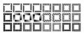 Bundle of stripe sharp line abstract shape square border Royalty Free Stock Photo