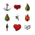 Bundle of tatoos images icons