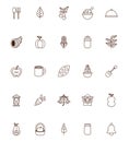 Bundle of thanksgiving set icons