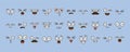 bundle of thirty cartoon faces emoticons icons