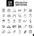 Bundle of thirty oktoberfest set icons