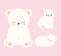 three cute bears Royalty Free Stock Photo