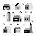 bundle tiny houses vector