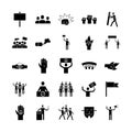 Bundle of twenty five protest set collection icons